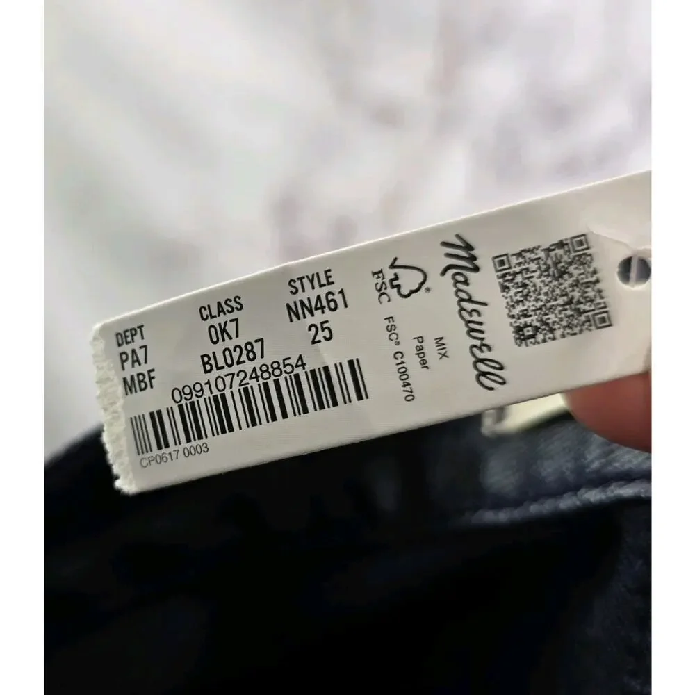 Madewell approximate measurements